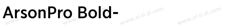 ArsonPro Bold字体转换